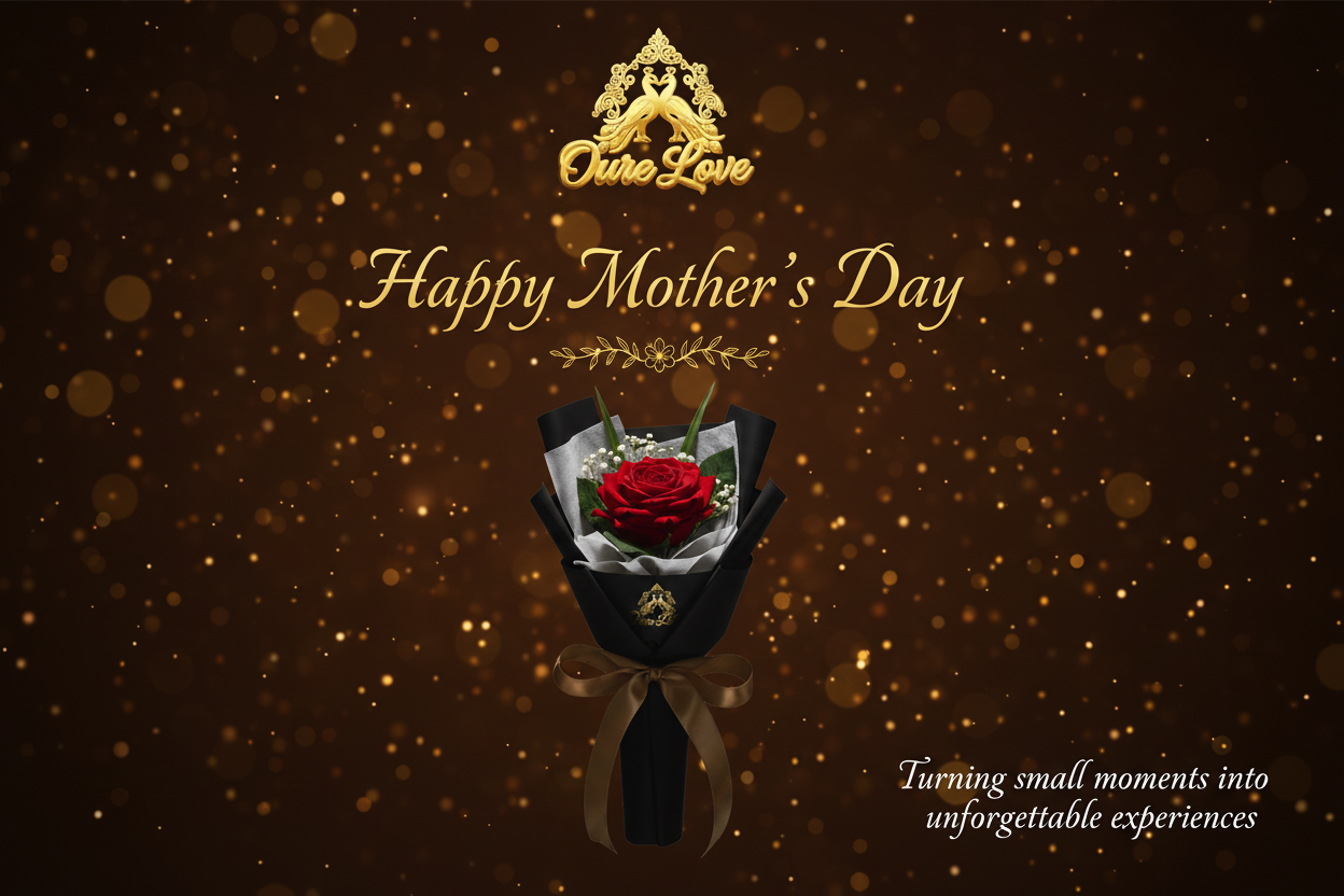 Single Rose Mother's Day Banner